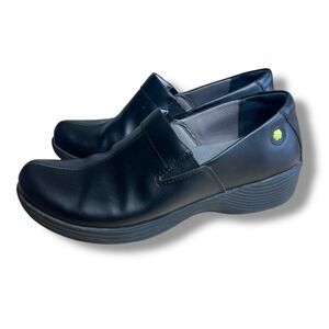 Work Wonders by Dansko Black Leather Slip On Clog Shoes Size 39 US 8.5‎ Nurse